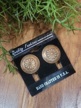 Native American Copper Post Earrings
